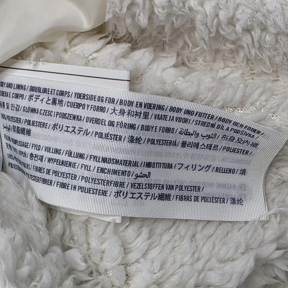 ABERCROMBIE KIDS Girl's Youth Vest Size XL Cream Fleece Puffer Zip up Hooded‎